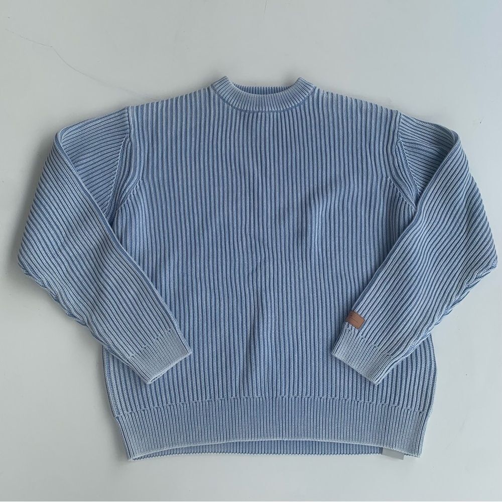 Kith Garment Dyed Meyer Large Knit Crewneck in Woven Colorway 2023 Deadstock NWT